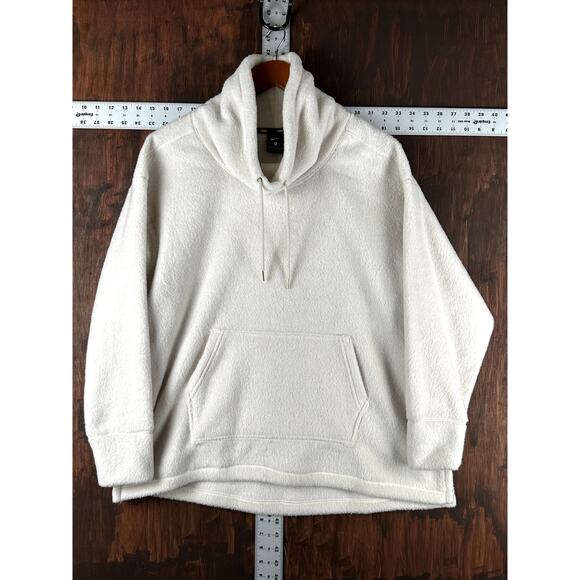 Nike Therma Fit Sherpa Fleece Funnel Neck Pullover Ivory DM1621 Womens Small EUC - Picture 1 of 8